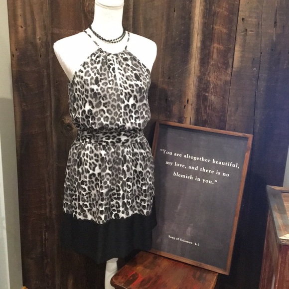 Express Dresses & Skirts - Express Snow Leopard Cocktail Dress
